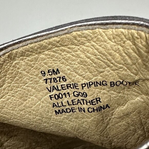 🤎 Frye 9.5 Valerie Piping Ankle Heel Bootie Butter Soft Leather Brown Neutral - Picture 4 of 12